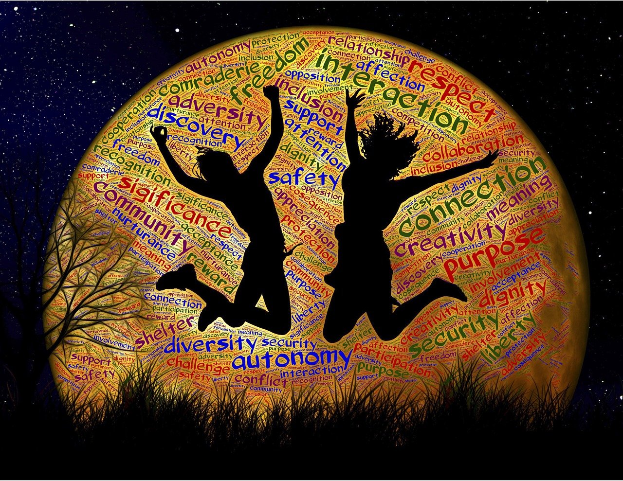 life, humanity, civilization, celebration, thriving, thrive, aliveness, vitality, leaping, energy, silhouettes, moon, evolution, community, purpose, security, dignity, growth, maturation, progress, essentials, ingredients, necessities, support, survival, thriving, thrive, thrive, evolution, evolution, purpose, purpose, purpose, purpose, purpose