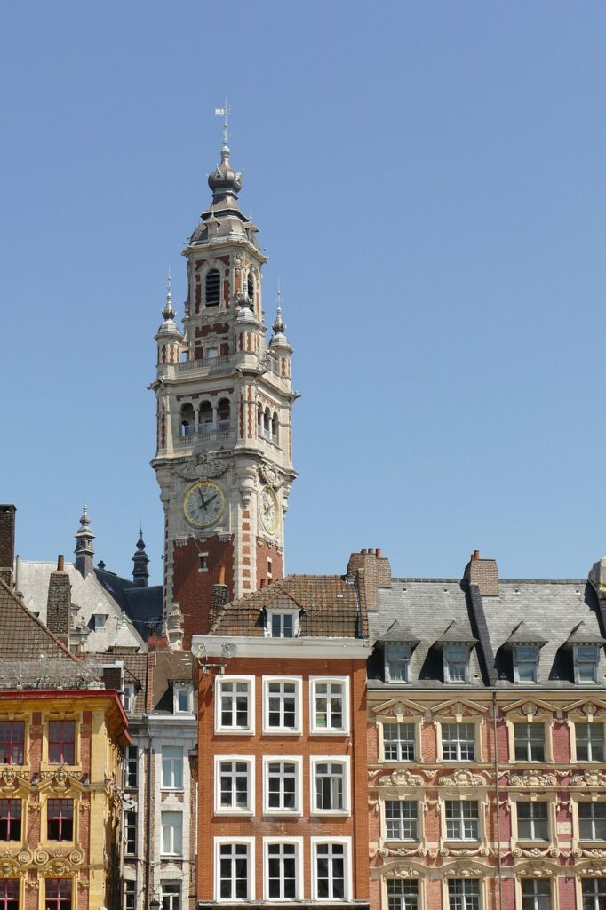 city, facade, tower, architecture, lille, le palais de la bourse, france, clock, watch, history, lille, lille, lille, lille, lille