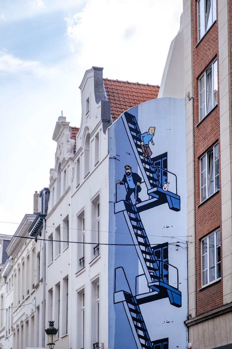 <strong>Brussels More Than The Pee Boy </strong> a mural on a building
