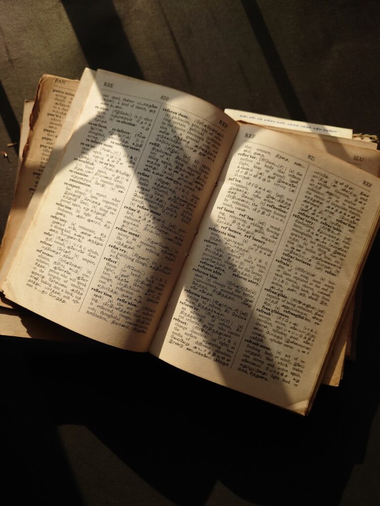 An open book sitting on top of a table