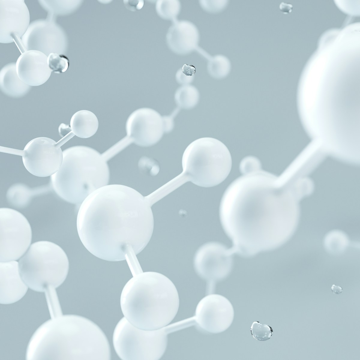 Water droplets on a surface